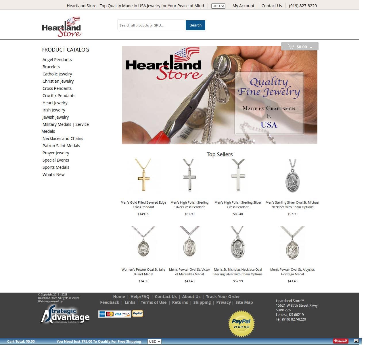 Heartland Store homepage